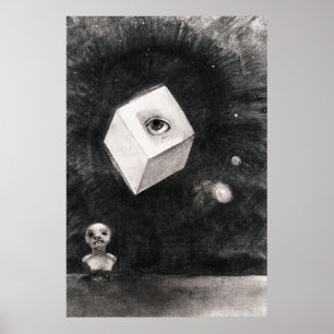 Poster Odilon Redon, Le cube, 1880