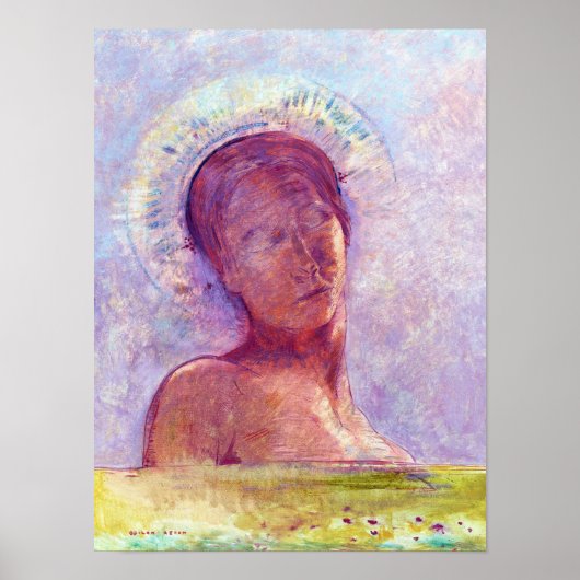 Poster Odilon Redon, les yeux fermés 1889 (Devant)