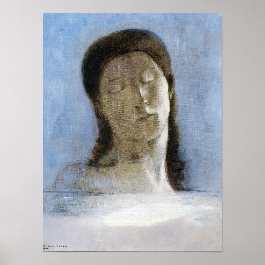 Poster Odilon Redon, les yeux fermés 1890 (Devant)