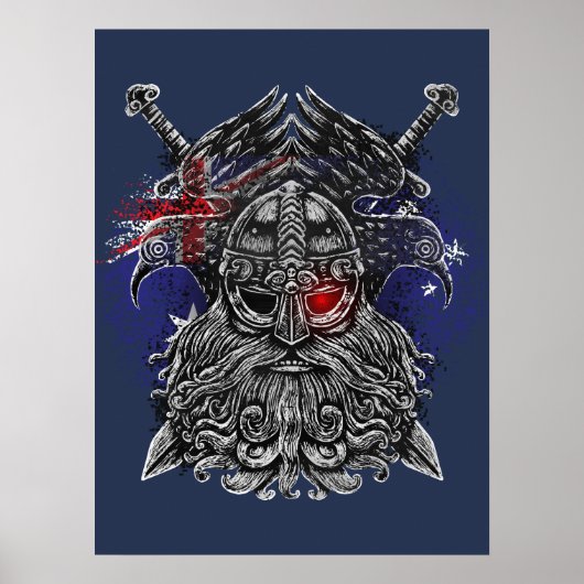 Poster Odin ravens swords Viking Mythologie Australia fla (Devant)