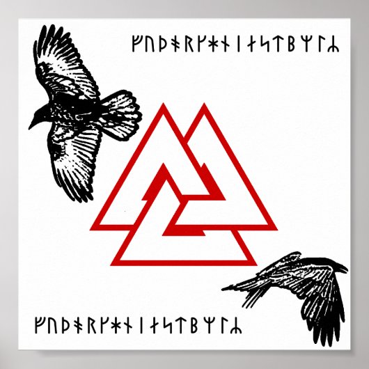 Poster Óðinn Raven (Devant)