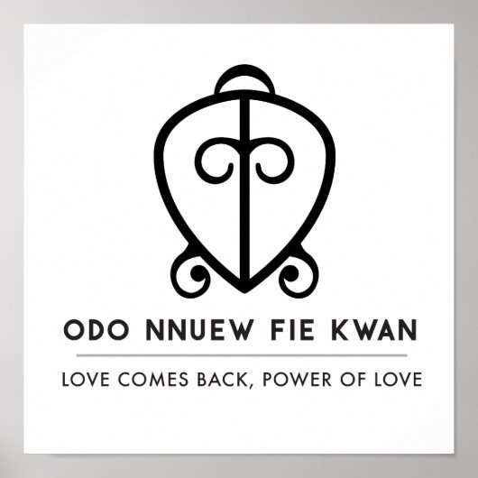 Poster Odo Nnyew Fie Kwan | Symbole du pouvoir de l'amour (Devant)