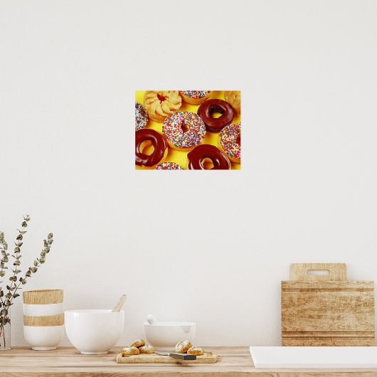 Poster Odonuts assortés (Cuisine)