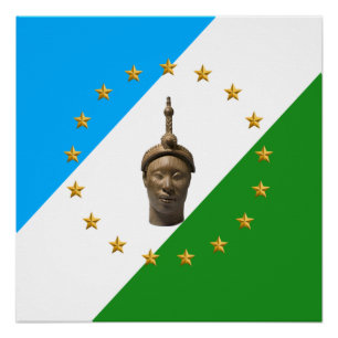 Poster Oduwa Republic Flag   Yoruba Nation