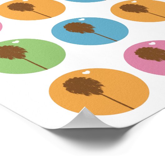 Poster oeil amour mes murs (Coin)