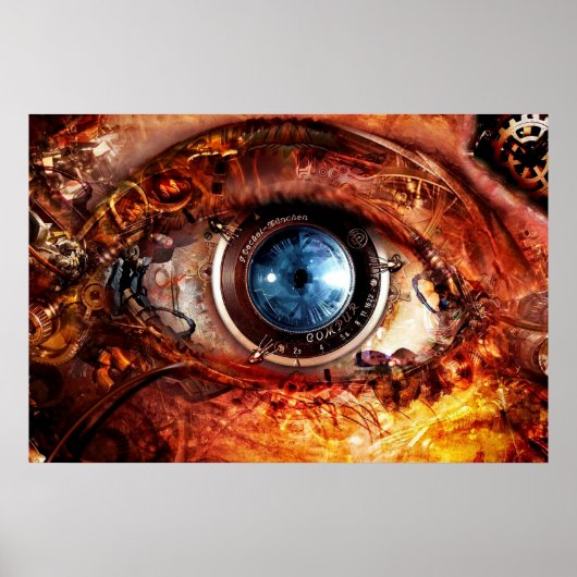 Poster OEil caméra Steampunk (Devant)