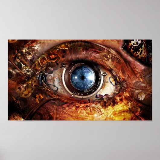 Poster OEil caméra Steampunk (Devant)