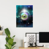 Poster OEil dans l'espace (Bureau à domicile)