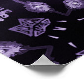 Poster Oeil d'art Abstrait et motif d'aquarelle diamant (Coin)