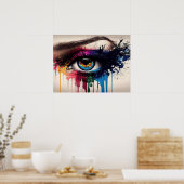 Poster Oeil de beauté peint (Cuisine)