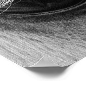 Poster Oeil de cheval en noir et blanc (Coin)