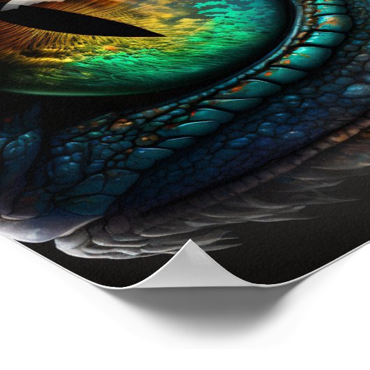 Poster Oeil de dragon effrayant (Coin)