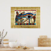 Poster OEil de Horus sur Papyrus effet Art égyptien (Cuisine)