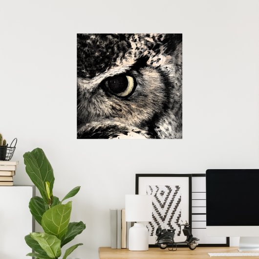 Poster Oeil De La Chouette (Bureau à domicile)