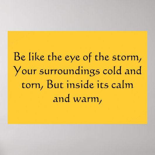 Poster Oeil de la tempête (Devant)