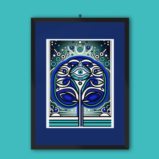 Poster OEil de l'arbre éthéré : Bleu mystique