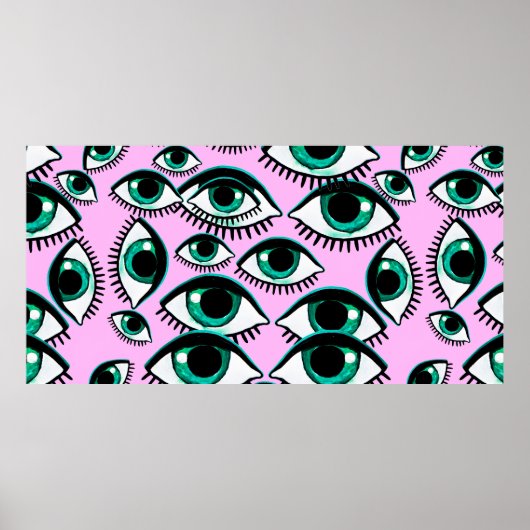 Poster Oeil de montagne. Icône Abstraite. (Devant)