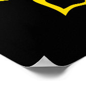 Poster oeil de poing de protestation de la fleur (Coin)