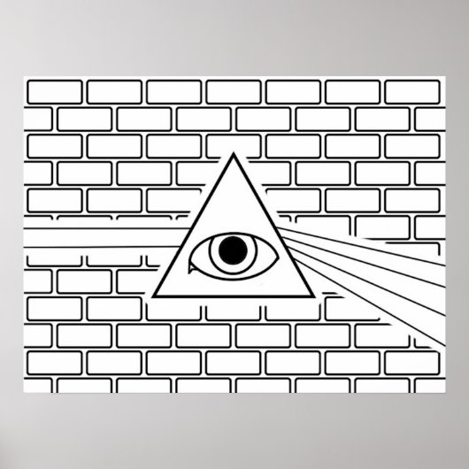 Poster Oeil de prisme du mur (Devant)