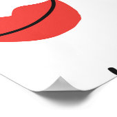 Poster Oeil dessiné à la main, lèvres, motif tendance. (Coin)