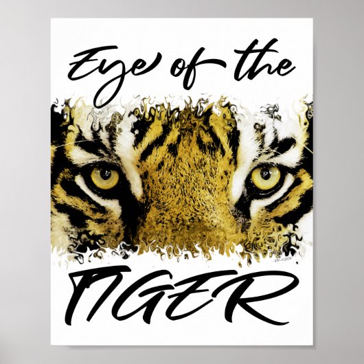 Poster Oeil du tigre, motivationnel, inspirant (Devant)