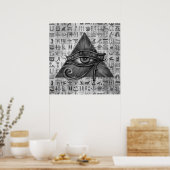 Poster OEil égyptien de Horus - Art numérique Wadjet (Cuisine)