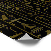 Poster OEil égyptien de Horus - Wadjet or et noir (Coin)