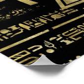 Poster OEil égyptien de Horus - Wadjet or et noir (Coin)