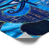 Poster OEil égyptien de Horus - Wadjet - Textures mixtes (Coin)