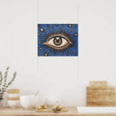 Poster Oeil étoile Lune Celeste Nouveau (Cuisine)