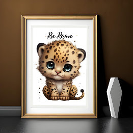 Poster Oeil innocent, Coeur sauvage : Cheetah bébé