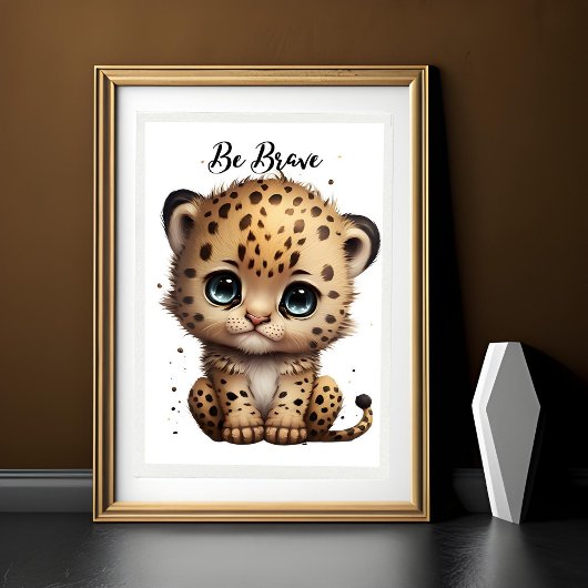 Poster Oeil innocent, Coeur sauvage : Cheetah bébé