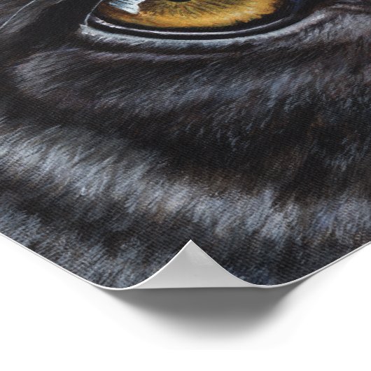 Poster Oeil léopard de panthère noire (Coin)