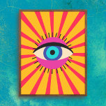 Poster Oeil malin coloré<br><div class="desc">Poster funky pour oeil maléfique,  prêt à écarter toute mauvaise image et apporter de la couleur à vos murs!</div>