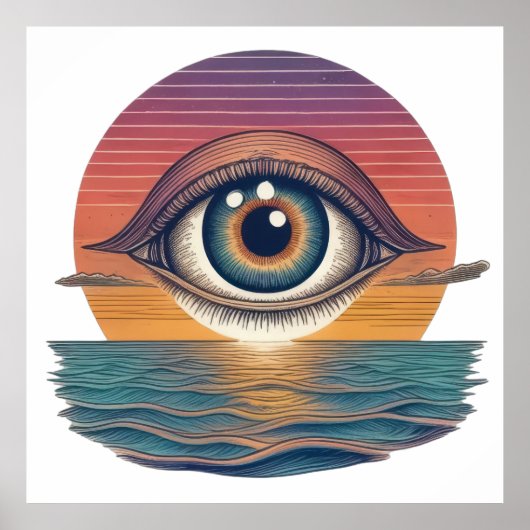Poster Oeil océanique (Devant)