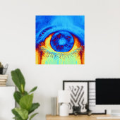 Poster Oeil psychédélique (Bureau à domicile)