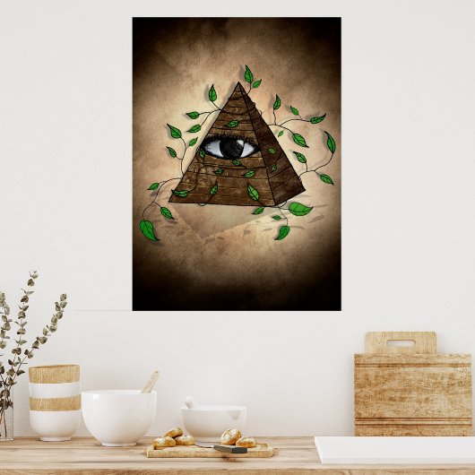 Poster Oeil pyramide (Cuisine)
