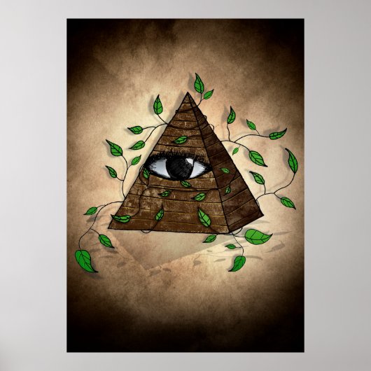 Poster Oeil pyramide (Devant)
