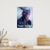 Poster Oeil rouge : Menacer Sci-Fi Dystopian Assasin Droi (Cuisine)