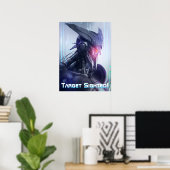 Poster Oeil rouge : Menacer Sci-Fi Dystopian Assasin Droi (Bureau à domicile)