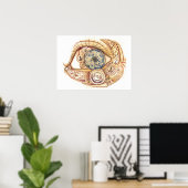 Poster OEil Steampunk sur U (Bureau à domicile)