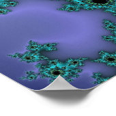 Poster Oeil Turquoise métallique (Coin)