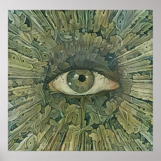 Poster OEil vert de la nature (Devant)