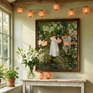 Poster Œillet, Lys, Lys, Rose de John Singer Sargent
