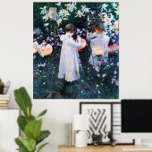 Poster Œillet, Lys, Lys, Rose, Sargent (Bureau à domicile)