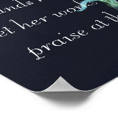 Poster oeillet rouge verset de la Bible de la Fête des Mè (Coin)