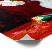 Poster Œillets rouges et blancs après Van Gogh (Coin)