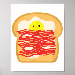 Poster Oeuf Amusant Dans Un T-Shirt Lit Bacon - Brea Nour