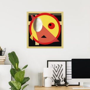 Poster Oeuf blanc Design moderne Bauhaus