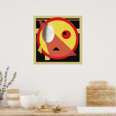 Poster Oeuf blanc Design moderne Bauhaus (Cuisine)